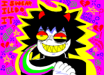 ! 2025 ? eyestrain fullres homes_smell_ya_later jaggy_lines karkat_vantas self_harm sickle skyzahhak solo stars text