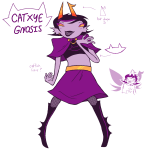  2024 blush body_modification casual fashion fullres godtier jaggy_lines kid_symbol obscenicon rogue roxy_lalonde solo text trollified void_aspect 