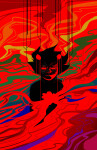  2022 blood fanfic_art fullres headshot hobsyllwin karkat_goes_to_a_convention karkat_vantas silhouette solo starter_outfit 