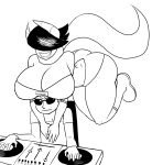 2015 dave_strider fantroll fullres godtier grayscale knight lineart midair nsfw_source planetofjunk redrom shipping sitting time_aspect turntables