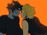  2025 all_caps alternate_hair back_angle blush casual dirk_strider fashion fullres karkat_vantas near_kiss no_glasses onlysushicat redrom shipping 