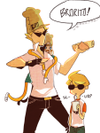  beverage bro dave_strider food hat lawey lil_cal starter_outfit word_balloon 