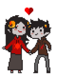  2025 aradia_megido aspect_symbol better_dead_than_red blood_aspect blush caneandtie casual fashion fullres heart holding_hands karkat_vantas native_source pixel redrom shipping time_aspect walksprite 