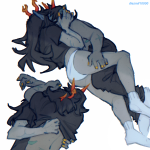  2025 casual diezmil10000 fullres grubscars hug kiss lying no_shirt redrom scourge_sisters shipping terezi_pyrope undergarments vriska_serket 