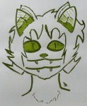  2026 anthro fullres fusion headshot lusus monochrome native_source nepeta_leijon no_hat nudity pounce_de_leon scoundrellyfeline solo 