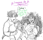  2020 alternate_hair blush body_modification chubstuck dogtier freckles fullres grayscale guns_and_roses jade_harley kanaya_maryam multishipping musclestuck music_note ri0tbreaker rose_lalonde rosemary rule63_twilight_saga shipping sketch spaceship text word_balloon 