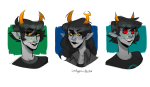  2018 body_modification fullres headshot kanaya_maryam ladysantos30 no_glasses starter_outfit terezi_pyrope vriska_serket 