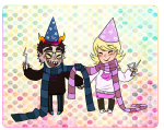  blush cocktail_glass diabetes empiricist&#039;s_wand eridan_ampora holding_hands ketolic palerom roxy&#039;s_striped_scarf roxy_lalonde shipping smiling_eridan wizard_hat wwixards 