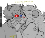 2026 2spooky aradia_megido art_program_in_frame freckles fullres grayscale heart highlight_color kiss mangoconruedas monochrome redrom shipping sollux_captor starter_outfit text