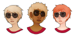  amelie dave_strider freckles headshot multiple_personas solo 
