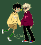  aspect_hoodie betacake casual dirk_strider heart_aspect holding_hands hope_aspect jake_english pumpkin_patch shipping 