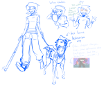  2026 animals animalstuck blackoutbruh cosplay dragonmom emoticon fire freckles fullres humanized image_manipulation monochrome no_glasses seeing_terezi sketch starter_outfit terezi_pyrope text trees walking_cane 