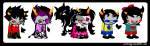  2011 alternate_hair clubs crossover crown diamond eridan_ampora fashion feferi_peixes flowers fullres heart jaggy_lines karkat_vantas rinny silhouette sollux_captor spade sprite_mode terezi_pyrope vocaloid yugami-p 
