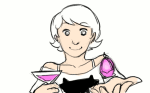  alcohol animated cocktail_glass highlight_color japhers madoka_magica roxy_lalonde solo 