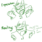 2013 comic cone_hat felt fullres headshot lineart minion_uniform monochrome quarters sketch solo text umbritis