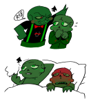  2025 bed blackrom blush caliborn calliope cherry_limeade cherubim comic fullres incest jaggy_lines lying no_shirt nudity ratmahad shipping sleepystuck smoking spade sweat text word_balloon 