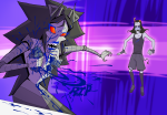  2025 aradia_megido aradiabot blood blush equius_zahhak fullres gore jaggy_lines obscenicon panel_redraw starter_outfit text 