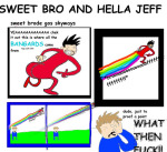  2024 back_angle comic fullres hella_jeff koala_tea midair nictelsm rainbow sweet_bro sweet_bro_and_hella_jeff text 