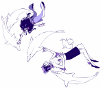  2011 animals eridan_ampora feferi_peixes fullres gills monochrome sizliz swimsuit underwater 