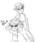  bro dirk_strider grayscale hamsfreth multiple_personas request sketch starter_outfit 