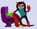  2015 animated artificial_limb caliborn dancestors fullres godtier jaggy_lines latula_pyrope lord sailorbeefcake scribble_mode starter_outfit strife time_aspect toilet 