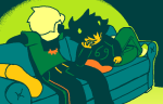 2024 couch dave_strider fullres godtier jaggy_lines karkat_vantas knight lying red_knight_district shipping sitting starter_outfit tgcg time_aspect