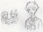 2012 apricots-from-nara au blush book fullres grayscale kanaya_maryam kid_symbol pencil redrom rose_lalonde rosemary school_uniform shipping sketch text