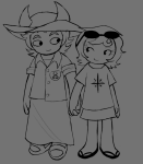  2026 butterzowie fashion fullres glasses_added grayscale hat hiveswap holding_hands joey_claire monochrome redrom shipping star_crossed_romance xefros_tritoh 