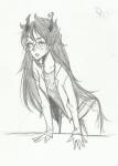  2012 grayscale ichinekomonogatari pencil sketch solo vriska_serket 
