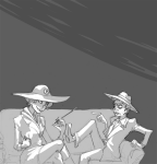  2011 blackrom bq fullres grayscale humanized jack_noir melia queen_of_spades shipping smoking snowman spades_slick 