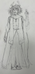  2025 aranea_serket aspect_symbol dancestors fashion fullres grayscale light_aspect pencil serketveggie solo 