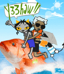  10k_member_celebration_event 2025 animals carrying clouds dave_strider fish fullres hella_jeff image_manipulation jaggy_lines nepeta_leijon no_hat nursebendy ocean reverse_hug sitting sweet_bro_and_hella_jeff swimsuit text wayward_vagabond word_balloon wv 