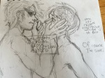  2023 anoctore body_modification dave_strider dirk_strider eyesquick fullres grayscale monochrome no_glasses pencil profile sketch text 