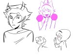 2026 4l1cesx_2 art_dump blush crossover fullres grayscale highlight_color jasprosesprite^2 kanaya_maryam lipstick_stains monochrome my_little_pony profile rose_lalonde sketch sprite starter_outfit wonk