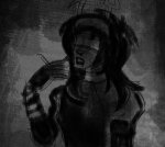 2025 ancestors beforus_ancestors blindfold fullres grayscale lamplady_swansong monochrome psyhcic silhouette smoking solo starter_outfit