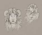  aradia_megido dead_aradia grayscale headshot kapino sketch solo 