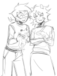  2026 blackoutbruh blush frogs fullres grayscale jade_harley karkat_vantas kats_and_dogs monochrome redrom rule63 shipping sketch starter_outfit 