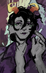  2026 avatarofsloth body_modification cosplay crossover disco_elysium fashion fullres headshot hiveswap kalian_delfin pastiche smoking solo 