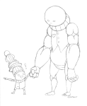  cd courtyard_droll grayscale hb hegemonic_brute holding_hands lineart stupidharpy 