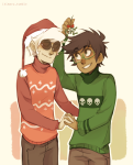  2014 dave_strider fashion freckles fullres hat holding_hands holidaystuck ikimaru jake_english redrom shipping 