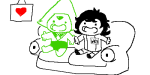  couch crossover heart hiveswap joey_claire redrom shipping skellyanon steven_universe 