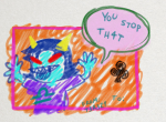  2014 clubs fullres lesbianneopolitan scribble_mode solo starter_outfit terezi_pyrope text valentinestuck word_balloon 