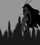 2017 ancestors fullres grayscale her_imperious_condescension jaggy_lines monochrome solo steelcorridor underwater