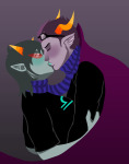  2011 blush eridan_ampora fullres hug kiss magic_eye paranoiainbloom profile redrom scarf_sharing shipping starter_outfit terezi_pyrope 