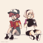  book crossover gravity_falls ikimaru rose_lalonde sitting starter_outfit 