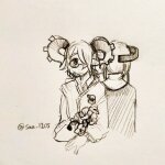 2019 back_to_back classicteacup fankid fantroll flowers fullres grayscale pencil sketch