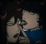  2025 aranea_serket damara_megido dancestors dream_ghost eyesquick fullres jorogumo licking megid0chan no_glasses ohgodwhat shipping starter_outfit sufferer_necklace 