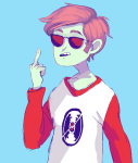  beans dave_strider red_baseball_tee solo the_finger 