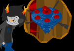  2012 artificial_limb eyepatch fullres hive image_manipulation jaggy_lines rule63 sleuthinglicorice solo starter_outfit vriska's_hive vriska_serket 