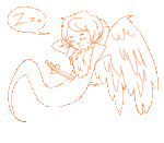 2011 animated davesprite fullres impalement jaggy_lines katana lineart madammonkey midair monochrome no_glasses sleeping solo sprite transparent word_balloon